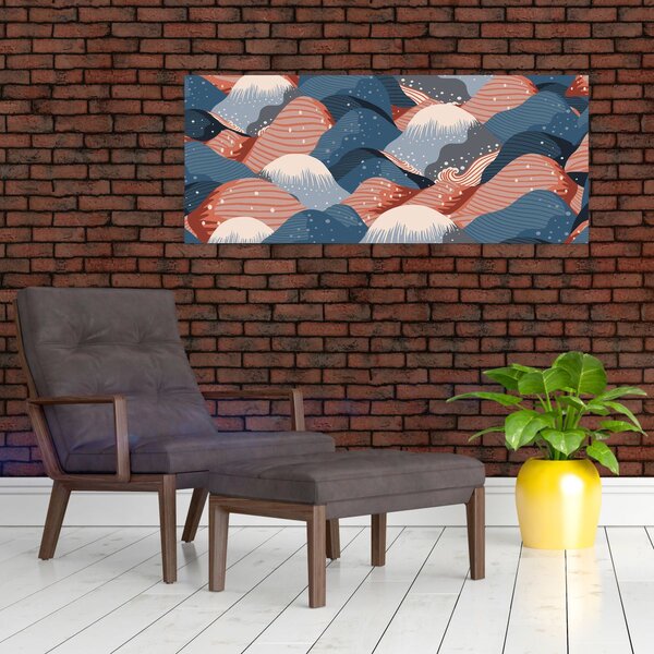 Tablou - Valuri japoneze (120x50 cm)