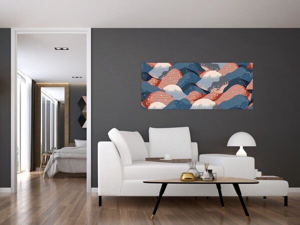 Tablou - Valuri japoneze (120x50 cm)