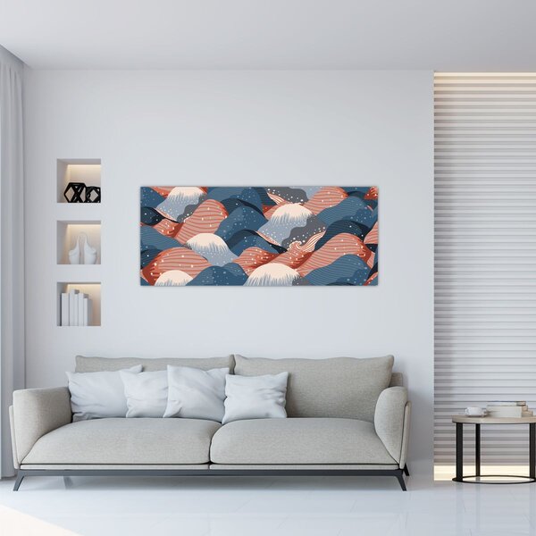 Tablou - Valuri japoneze (120x50 cm)