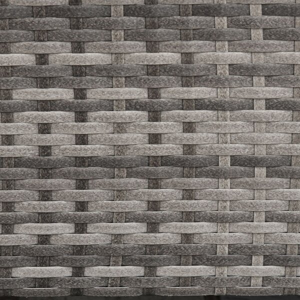 Outsunny Canapea pentru Exterior Gradina sau Terasa cu 3 locuri dim Ratan cu perne si dungi, Gri 173x68x78cm | Aosom Romania