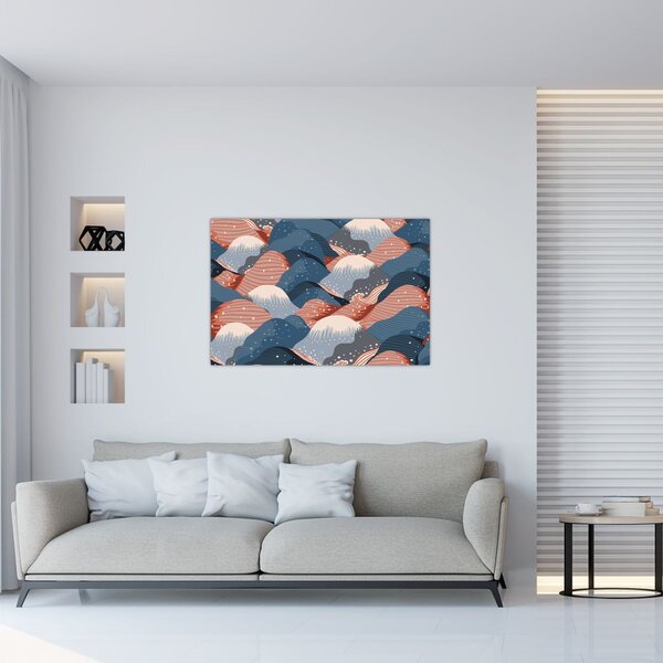 Tablou - Valuri japoneze (90x60 cm)