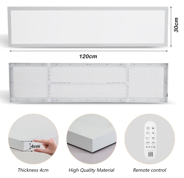 Plafonieră LED dimabilă pentru baie Immax NEO 07276L FRAME 50W/230V IP44 Wi-Fi Tuya + telecomandă