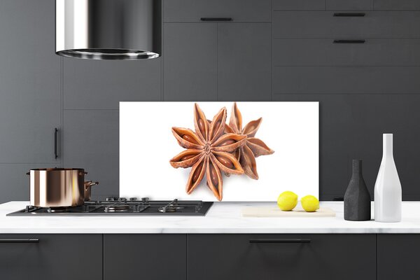 Panou sticla bucatarie Cinnamon Brown Floral
