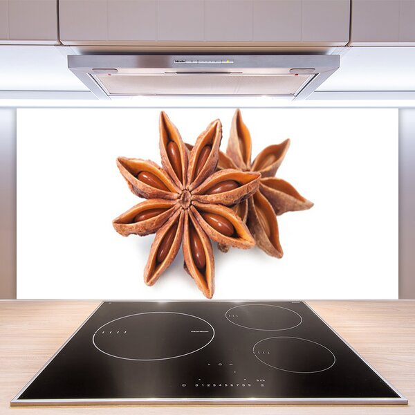 Panou sticla bucatarie Cinnamon Brown Floral