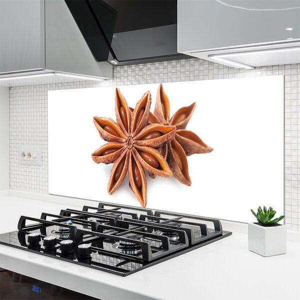 Panou sticla bucatarie Cinnamon Brown Floral