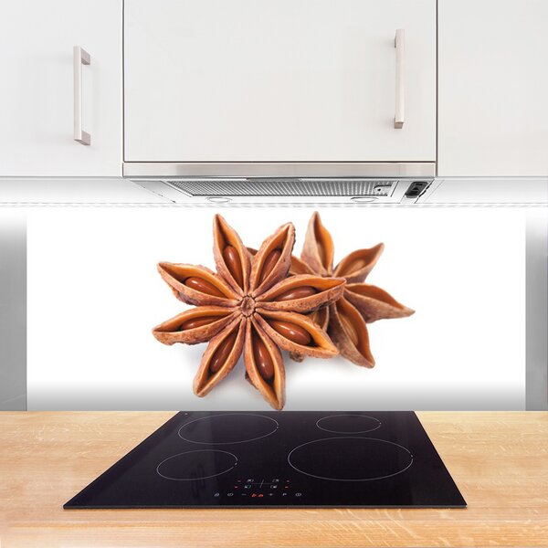 Panou sticla bucatarie Cinnamon Brown Floral