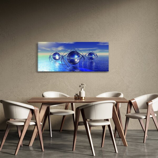 Tablou cu abstracție - apa (120x50 cm)