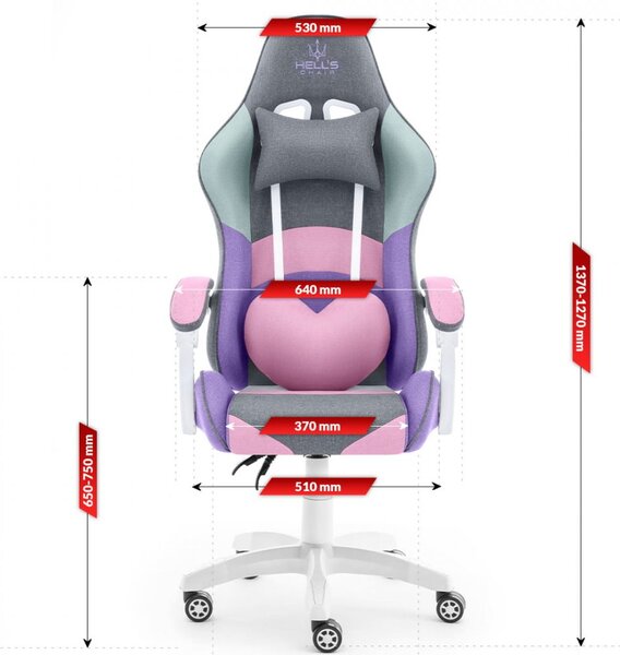 Scaun de gaming Rainbow Pastel Mesh
