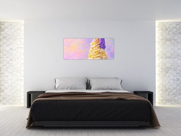 Tablou - Înghețată cu lavandă (120x50 cm)