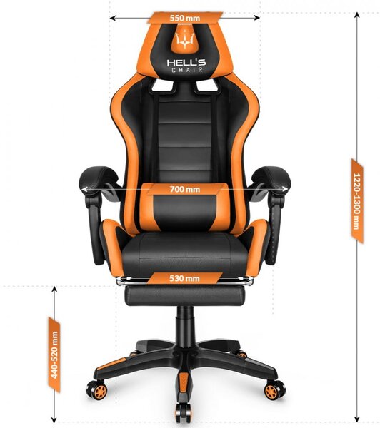 Scaun de gaming HC-1039 Orange