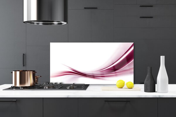 Panou sticla bucatarie Abstract Art Roșu Alb Gri
