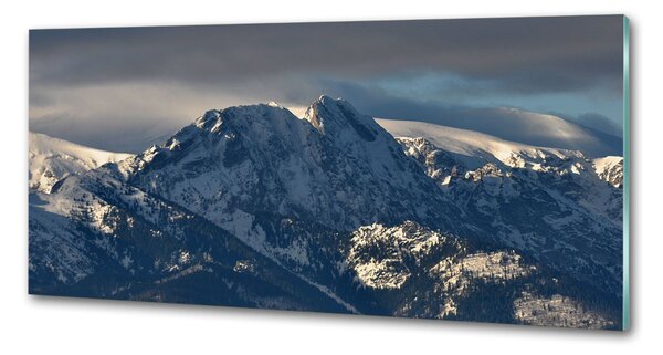 Panou sticlă bucătărie Giewont de iarnă