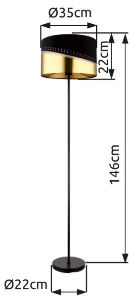 Lampadar Globo 54046S OR 1xE27/60W/230V