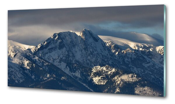 Panou sticlă bucătărie Giewont de iarnă