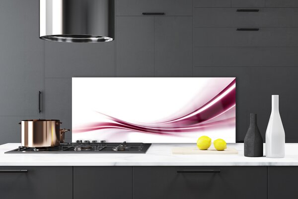 Panou sticla bucatarie Abstract Art Roșu Alb Gri