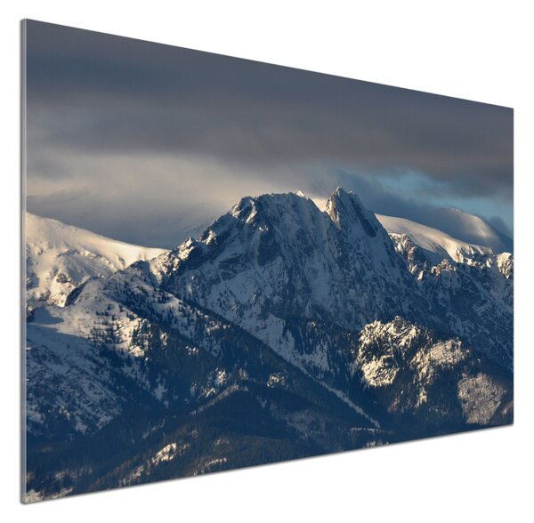 Panou sticlă bucătărie Giewont de iarnă