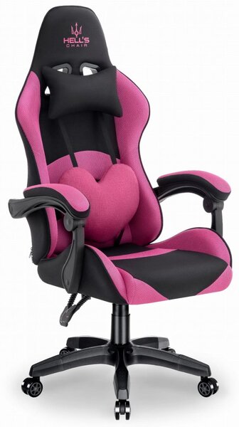 Scaun de gaming Rainbow Pink-Black Mesh