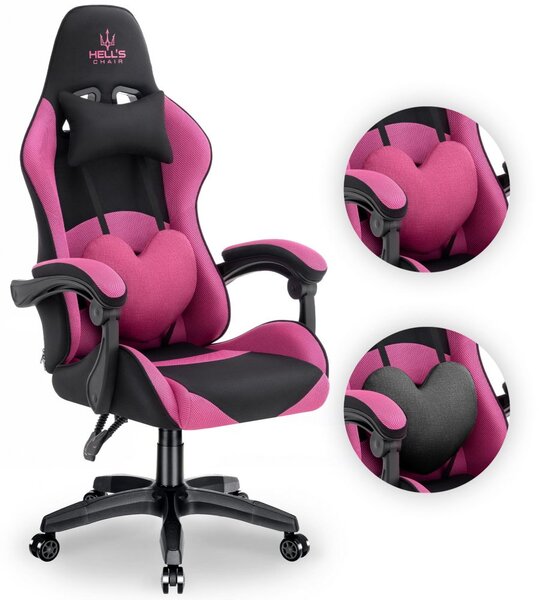 Scaun de gaming Rainbow Pink-Black Mesh