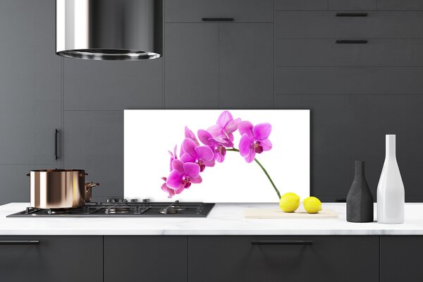 Panou sticla bucatarie Flori roz Floral