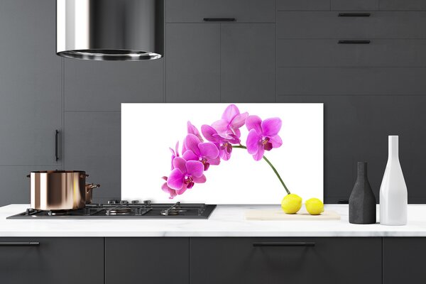 Panou sticla bucatarie Flori roz Floral