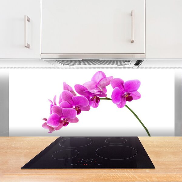 Panou sticla bucatarie Flori roz Floral