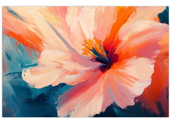 Tablou - Floare pictată (90x60 cm)