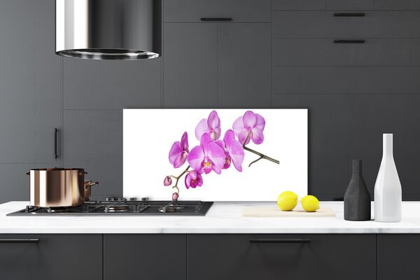 Panou sticla bucatarie Flori roz Floral