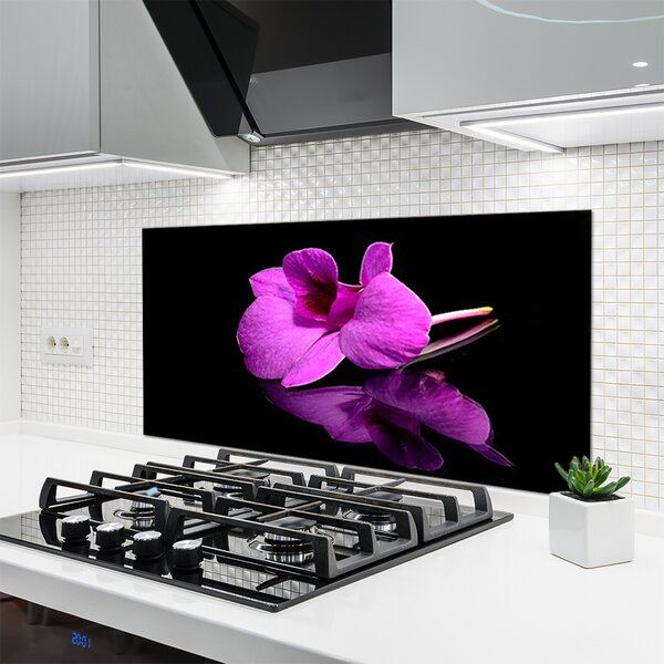 Panou sticla bucatarie Florale flori roz