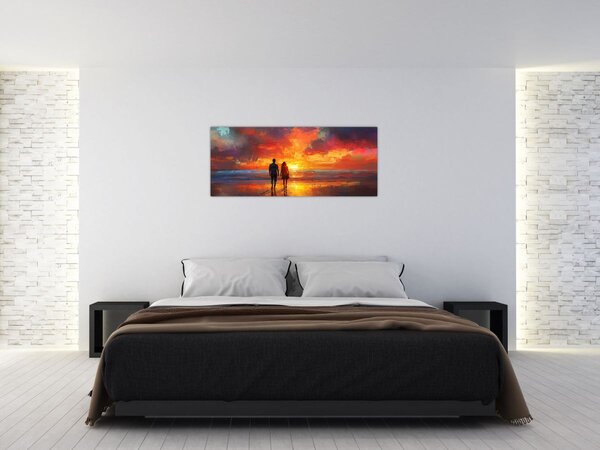 Tablou - Plimbare pe plajă (120x50 cm)