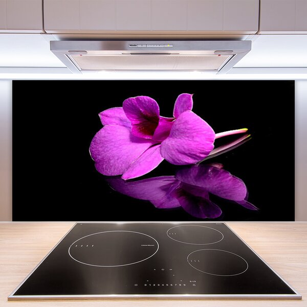 Panou sticla bucatarie Florale flori roz