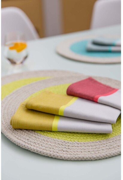Suporturi pentru farfurii 2 din material textil ø 38 cm 2 buc. Lime - Remember