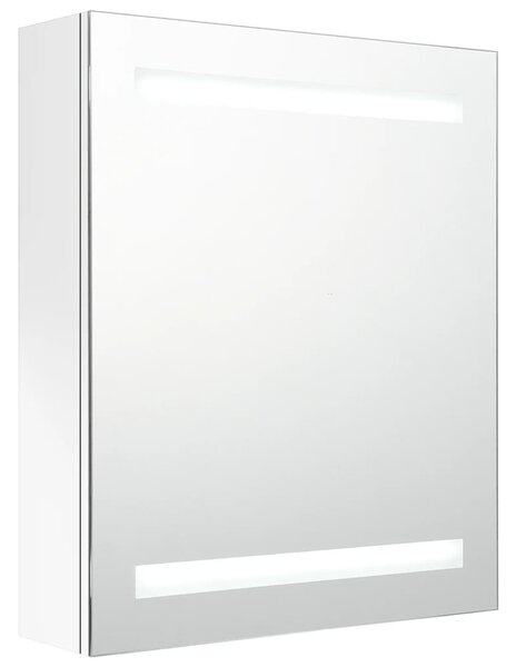 Dulap de baie cu oglindă și LED alb strălucitor 50x14x60 cm