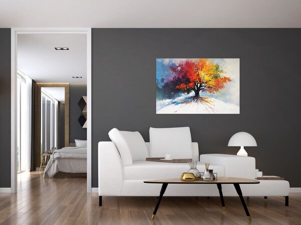 Tablou - Copac multicolor (90x60 cm)