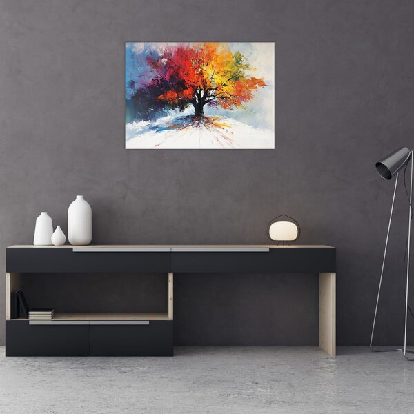Tablou - Copac multicolor (70x50 cm)