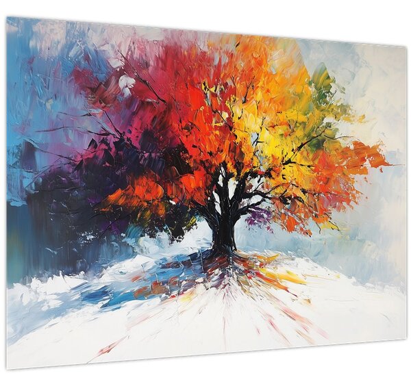 Tablou - Copac multicolor (70x50 cm)