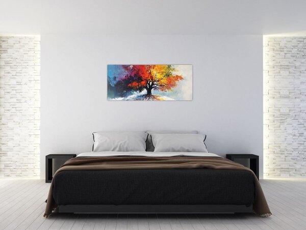 Tablou - Copac multicolor (120x50 cm)