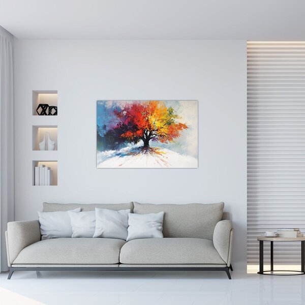 Tablou - Copac multicolor (90x60 cm)