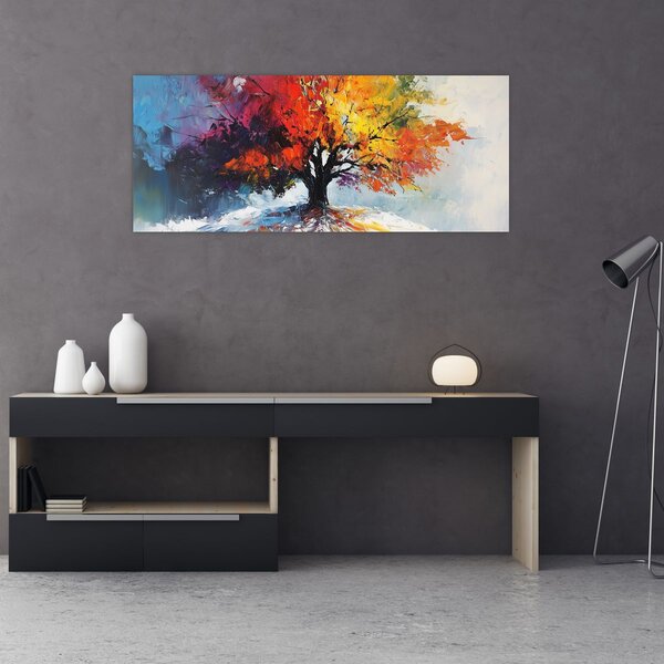 Tablou - Copac multicolor (120x50 cm)