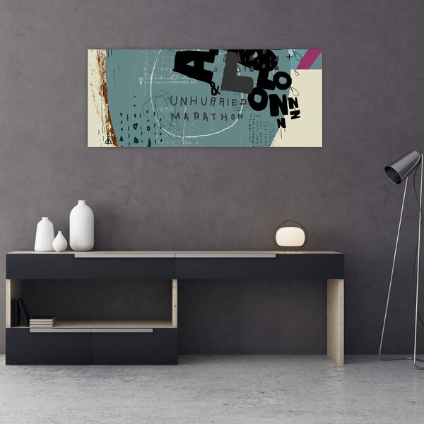 Tablou - Flying balon cu curcubeu (120x50 cm)