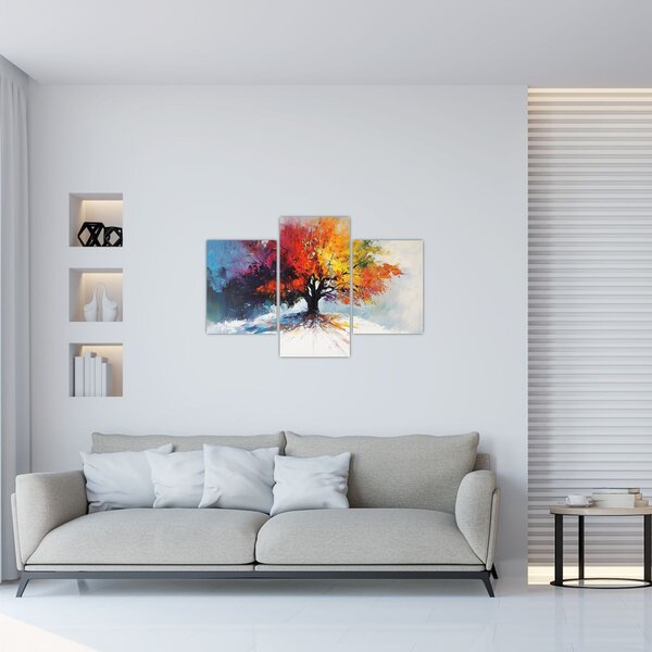 Tablou - Copac multicolor (90x60 cm)