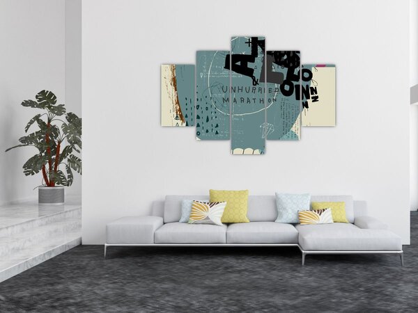 Tablou - Flying balon cu curcubeu (150x105 cm)