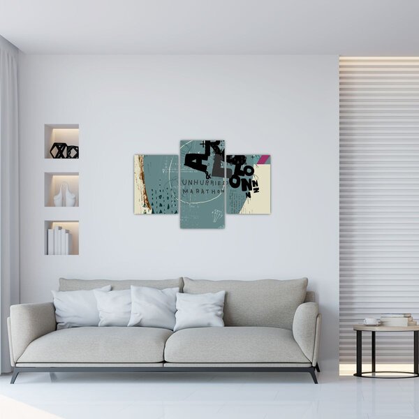Tablou - Flying balon cu curcubeu (90x60 cm)