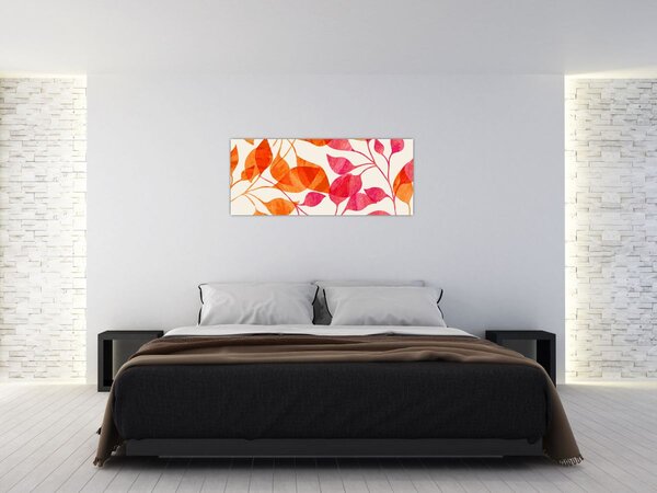Tablou - Frunze portocalii (120x50 cm)