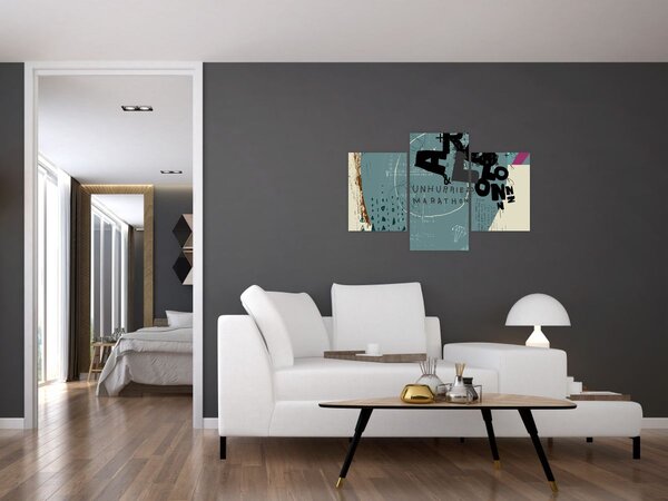 Tablou - Flying balon cu curcubeu (90x60 cm)