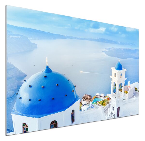 Sticlă printata bucătărie Santorini Grecia