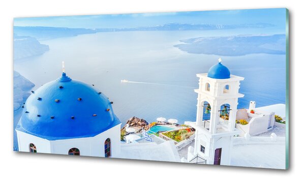Sticlă printata bucătărie Santorini Grecia