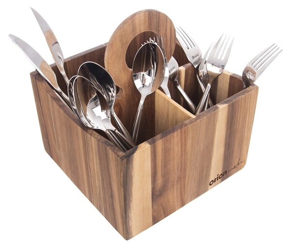Suport pentru ustensile de bucătărie din lemn Wooden – Orion