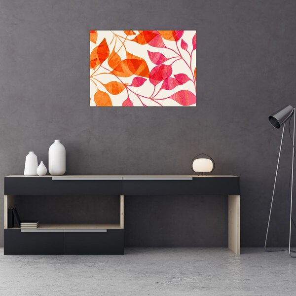 Tablou - Frunze portocalii (70x50 cm)
