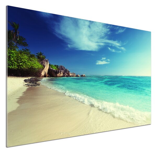 Sticlă pentru bucătărie plaja Seychelles