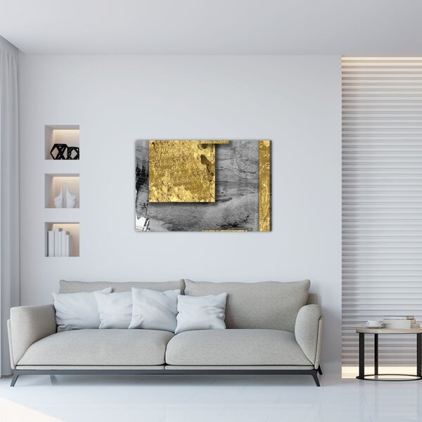 Tablou - Pătrate de aur N⁰2 (90x60 cm)